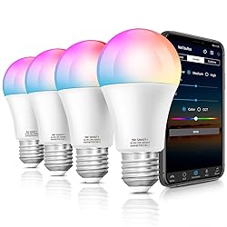 LAPURETE'S Smart Light Bulbs, LED RGBCW Color