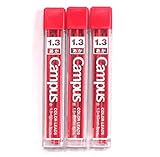 Kokuyo Campus Mechanical Pencil Lead Red, 1.3mm (PSR-CR13N), 8 Leads ×3 Pack/total 24 Leads (Japan Import) [Komainu-Dou Original Package]
