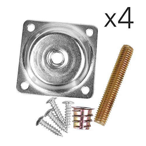 14 Degree Angled Leg Mounting Plates Furniture Table Leg Attachment Plates Brackets TPlate M8