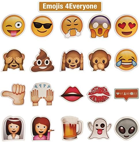 Props4Everyone 20 Pieces Emoji Photo Booth Prop DIY Kit for Birthdays Wedding Party and Company Events