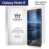 [Wet Applied] [Case Friendly] EURPMASK Samsung Galaxy Note 8 Screen Protector, HD Clear TPU Screen Protective Film, [Not Glass] [Easier Alignment] with A Free Back Cover