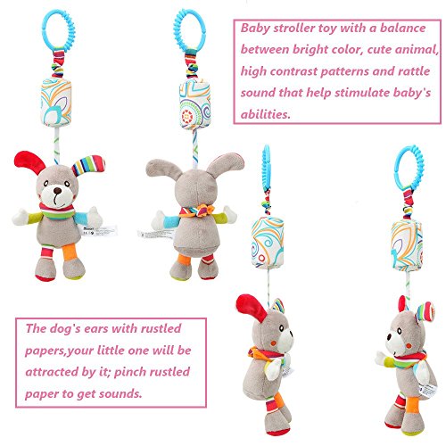image for Daisy's Dream Daisy 3 Packs Infant Hanging Rattle, Soft Baby Wind Chim