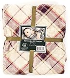 Laura Ashley Reversible Laura Ashley Reversible Microfur/Sherpa Pet Throw - Highland Check