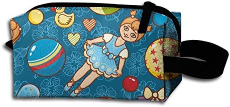 Dolls Yellow Duck Blue Hearts Travel Kit Organizer Bathroom Storage Cosmetic Bag Carry Case Toiletry Bag