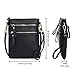 Solene Women's Faux Leather Organizer Multi Zipper Pockets Handbag With Detachable Wristlet Crossbody Bag-WU002(Black)