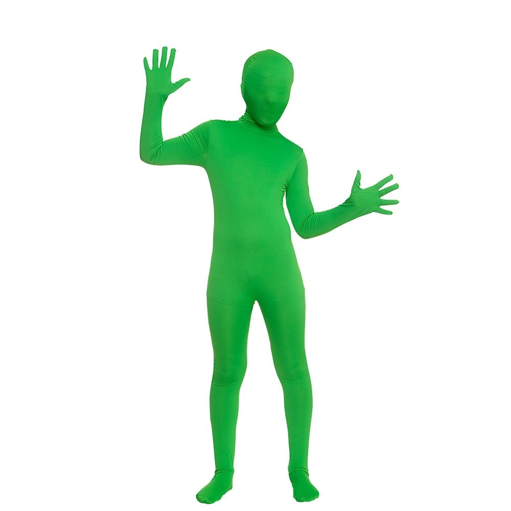 Wicked Costumes Unisex Kidz Skinz Fancy Dress Costume - Green - Large (8-10 Years)