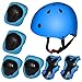 Kiwivalley Kids Boys and Girls Outdoor Sports Protective Gear Safety Pads Set [Helmet Knee Elbow Wrist] for Rollerblades, Scooter, Skateboard, Bicycle, Rollerblades (Blue)
