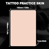 rayyl Tattoo Practice Fake Skin 20PC 7.4x5.6in Double Sided Silicone Pad view 2