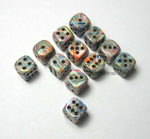 Festive Vibrant with Brown Pips 12mm D6 Dice Pack of 12 WCX27841E12 Wondertrail