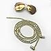 Women Girl Rhinestone Jewelry Design Pearl Necklace Earphones,Super Bass HiFi Wired Earbuds Headphones with Mic Stereo Sound Music Earpiece for iOS and Android Smartphone (Gold)
