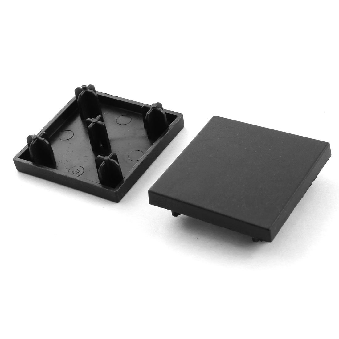 Sourcingmap 2Pcs 40mm x 40mm Square Black Extrusion End Cap for Aluminum Profile