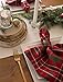 DII Holiday Dining Table Linen Collection Tartan Holly Plaid, Square Cloth Napkin Set, 20x20, Red & Green, 6 Count
