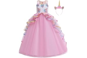 MYRISAM Unicorn Costume Princess Birthday Pageant Party Dance Performance Carnival Long Maxi Tulle Fancy Dress Up Outfits