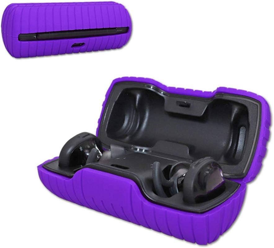 ZALU Compatible for Bose SoundSport Free Charging Case Silicone Case (Purple)