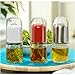 Premium Olive Oil Mister and Cooking Sprayer with Clog-Free Filter and Glass Bottle by CHEFVANTAGE - Black