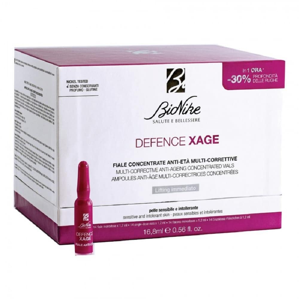 Bionike Defence Xage - Fiale concentrate Anti Età Multi-Correttive, 14 fiale