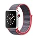 VATI Watch Sport Loop Band, Hook & Loop Fastener Adjustable Closure Wrist Strap Lightweight Breathable Nylon Replacement Band for Apple Watch Nike+, Series 3/2/1, Sport, Edition (38MM, Electric Pink) 