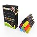 Chalk Markers, Blusmart 10pcs Bright Liquid Glass Window Pens with 40pcs Chalkboard Labels, Wet Wipe Erasable, 6mm Reversible Tips, Children Friendly