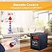 Giantex Infrared Space Heater, 1500W Portable Quartz Mini Electric Heater with Digital Thermostat, Remote Control, Timer & Filter (Black, 11”x14”x15.2”)