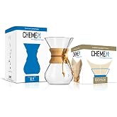 CHEMEX Bundle - 6-Cup Classic Series - 100 ct Square Filters - Exclusive Packaging