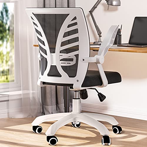 NOBLEWELL Ergonomic Office Mid Back Mesh Computer Desk Chair, White