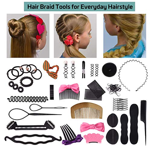 Mcwdoit 26 Inch Cosmetology Mannequin Head with Synthetic Hair, Manikin Head Hairdressing Practice Training Doll Head + Table Clamp + Hair Styling Kit