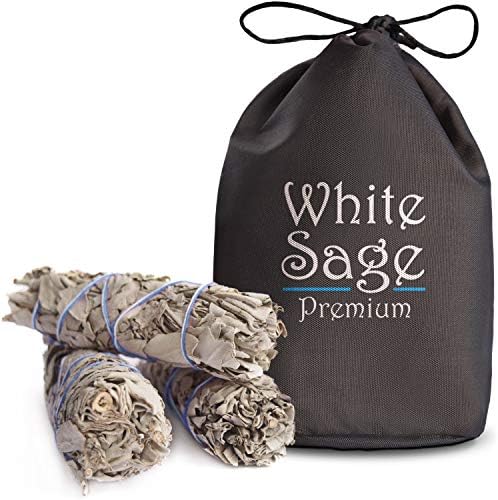 Soul Vibes California White Sage Smudge Sticks for Burning Smudging and Spiritual Cleansing | Removes Unwanted Negative Energy from People, Objects & Places | 100% Natural | Brings Calm & Blessings