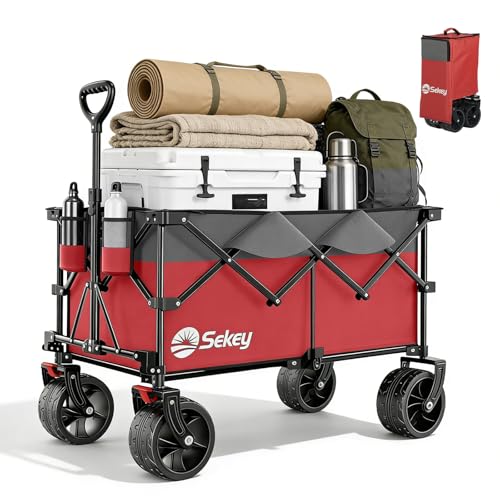 Sekey XXL Plus Bollerwagen Faltbar 200L 200KG Extra Breit-Reifen