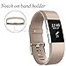 GEAK Fitbit Charge 2 Replacement Bands,Large,Champagne