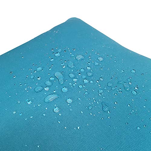 Vanteriam 2 Pack Decorative Outdoor Solid Waterproof Throw Pillow Cover with Piping, Accent Pillow case for Outdoor Patio Furniture Set, Square 18''x18'' Sky Blue - Thumbnail 3