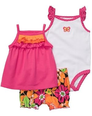 Oh-So-Fun 3-Piece Set - Flowers & Butterfly-6 Months