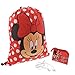 Minnie Mouse Girls Backpack Headphones and Coin Purse Gift Set (Red)
