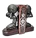 Bellaa 22968 Decorative Bookends Atlas Globe Greek Statues European Art Book Ends Stopper 7 inch Golden