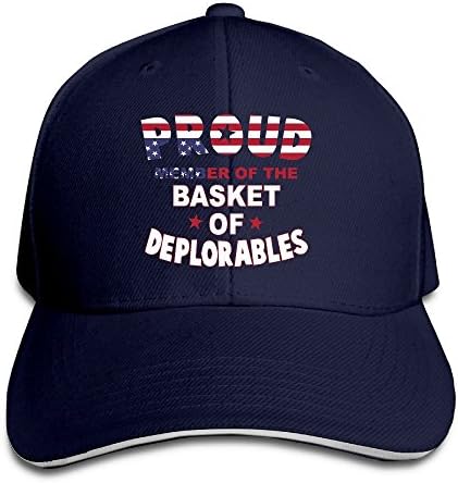 GD54 Proud Member Of The Basket Of Deplorables Adjustable Sandwich Hunting Peak Hat &amp; Cap Navy