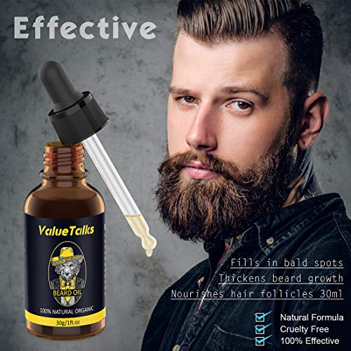 Beard Growth Kit, Beard Care Kit for Men Includes Derma Roller Beard