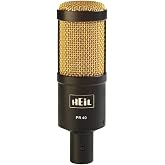 Heil Sound PR40 Large Diameter Dynamic Cardioid Studio Microphone, Black Body, Gold Grill