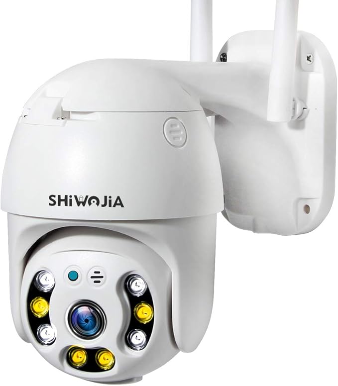 SHIWOJIA PTZ Dôme Caméra de Surveillance WiFi Extérieure Aottom 1080P