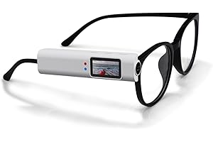 VBESTLIFE 2.7K Head Mounted Camera Glasses, Handsfree Clip On POV Sports Camera for Eyeglasses, 110 1080P HD, 0.96in Color S