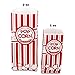 Fit Meal Prep 300 Pack Paper Popcorn Bags Individual Servings 1 Oz, Classic Red & White Striped Popcorn Sleeves, Disposable Popcorn Bags Bulk for Party Popcorn Machine Movie Nights