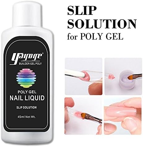 Yayoge 45ml Anti-stick Poly Gel Slip Gel Liquid Silp Solution Gel Brush Cleaner Nail Extension Tool