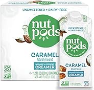 nutpods Caramel 4-pack, Unsweetened Dairy-free Coffee Creamer, Whole 30 Approved and Great Keto Coffee Creamer