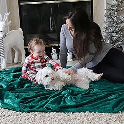 Bedsure Fleece Blankets King Size Emerald Green