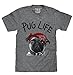 Tee Luv Men's Funny Pug Life Shirt - Faded Pug Dog Animal Graphic T-Shirt, Graphite Heather, XXL