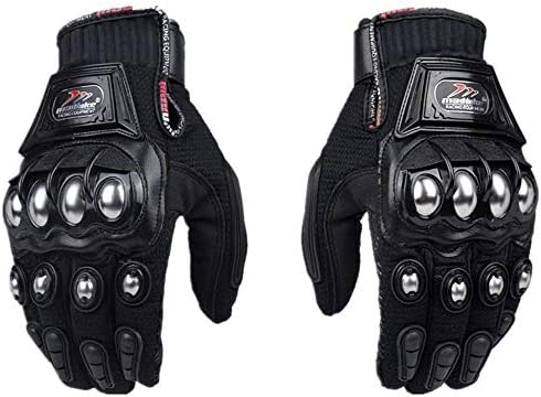 XIUJUN Steel Outdoor Reinforced Brass Knuckle Motorcycle Motorbike Powersports Racing Textile Safety Gloves