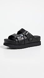 UGG Women's GOLDENSTAR HI Slide Sandal, Black