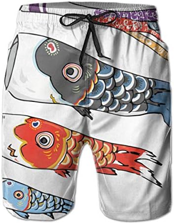 水着 メンズ サーフパンツ 海水パンツ ボードショーツ 海パン こいのぼり リボン ビーチパンツ スイムショーツ アウトドア おしゃれ人気 海水浴 街着スイムウェア 即出荷 速乾 メッシュインナー 短パン ボーダー 通気 水陸両用