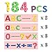 AMOSTING Alphabet Magnets Toddler Toys Educational Magnetic Letters 244Pcs Refrigerator Magnet for Preschool Learning Numbers Farm Animal Spelling ABC for Kids with Board