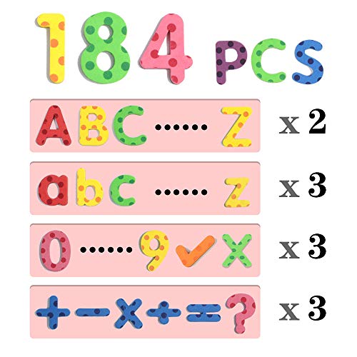 AMOSTING Alphabet Magnets Toddler Toys Educational Magnetic Letters 244Pcs Refrigerator Magnet for Preschool Learning Numbers Farm Animal Spelling ABC for Kids with Board - Thumbnail 3