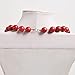 JANE STONE Fashion Faux Turquoise Necklace Acrylic 5-Row Multi-Layered Collar Women (Red 2)