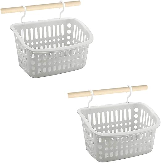 Amazon Aooyo 収納かご 吊り下げ 2個セット 長方形 フック付き 排水 通気性設計 ミニ バスケット 多用途 水切り シャワー用品 小物入れ 雑物収納 バスルーム キッチン整理 収納棚 シンク周り用品 オンライン通販